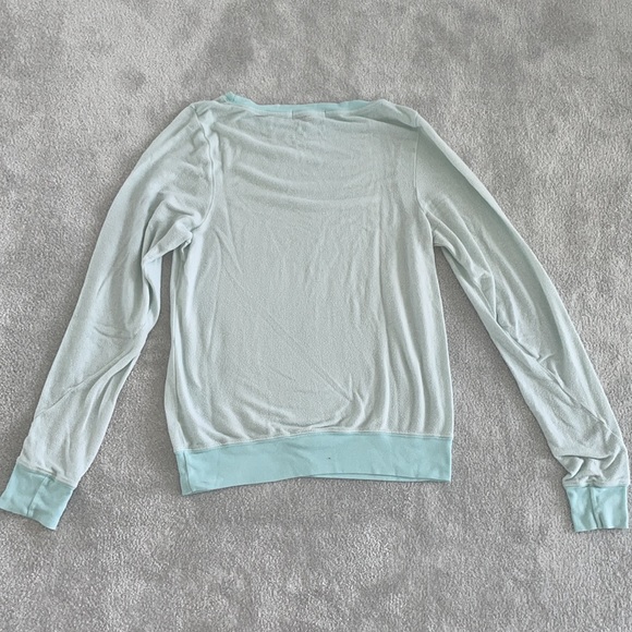 Wildfox Baggy Beach Jumper in Light Blue - Picture 4 of 4
